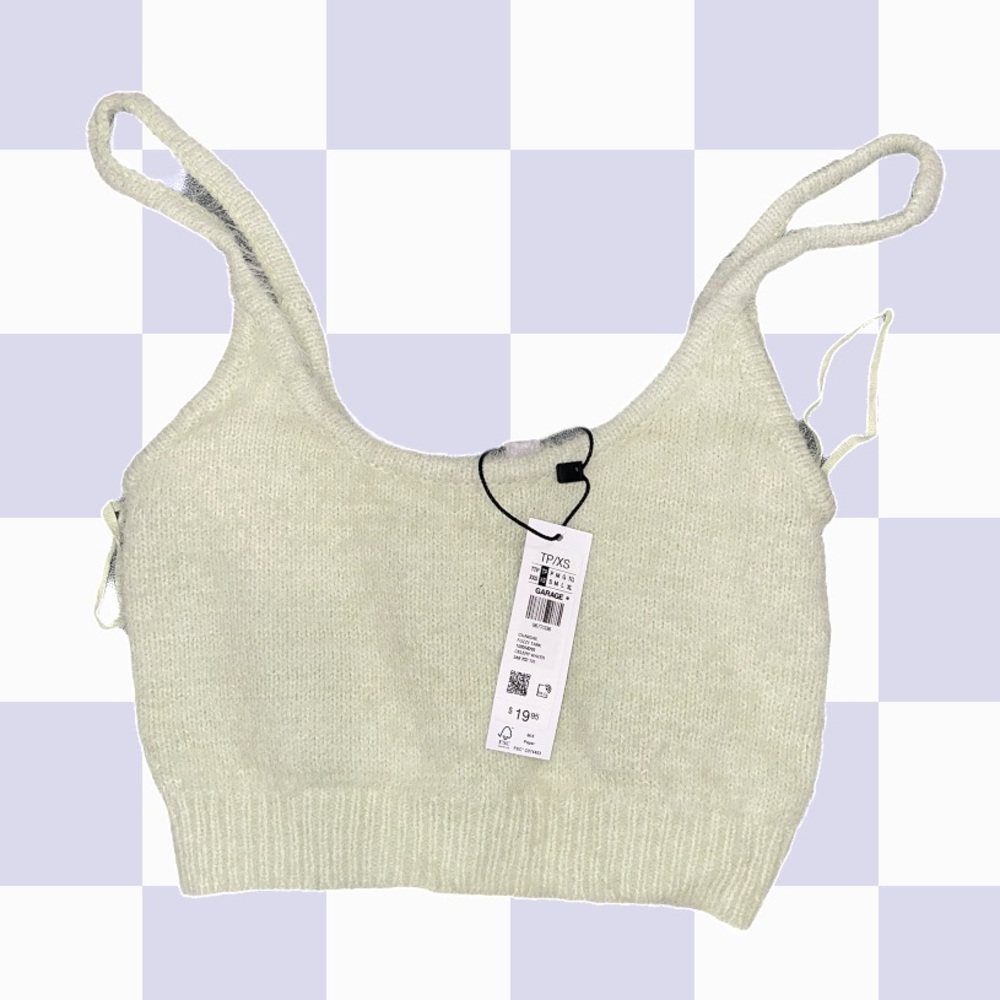 Garage Fuzzy Mint Top